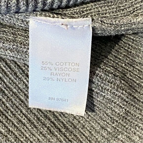J.Jill Rib Knit Stitch Gray Button Up Cardigan Women's Size XL - Picture 4 of 11